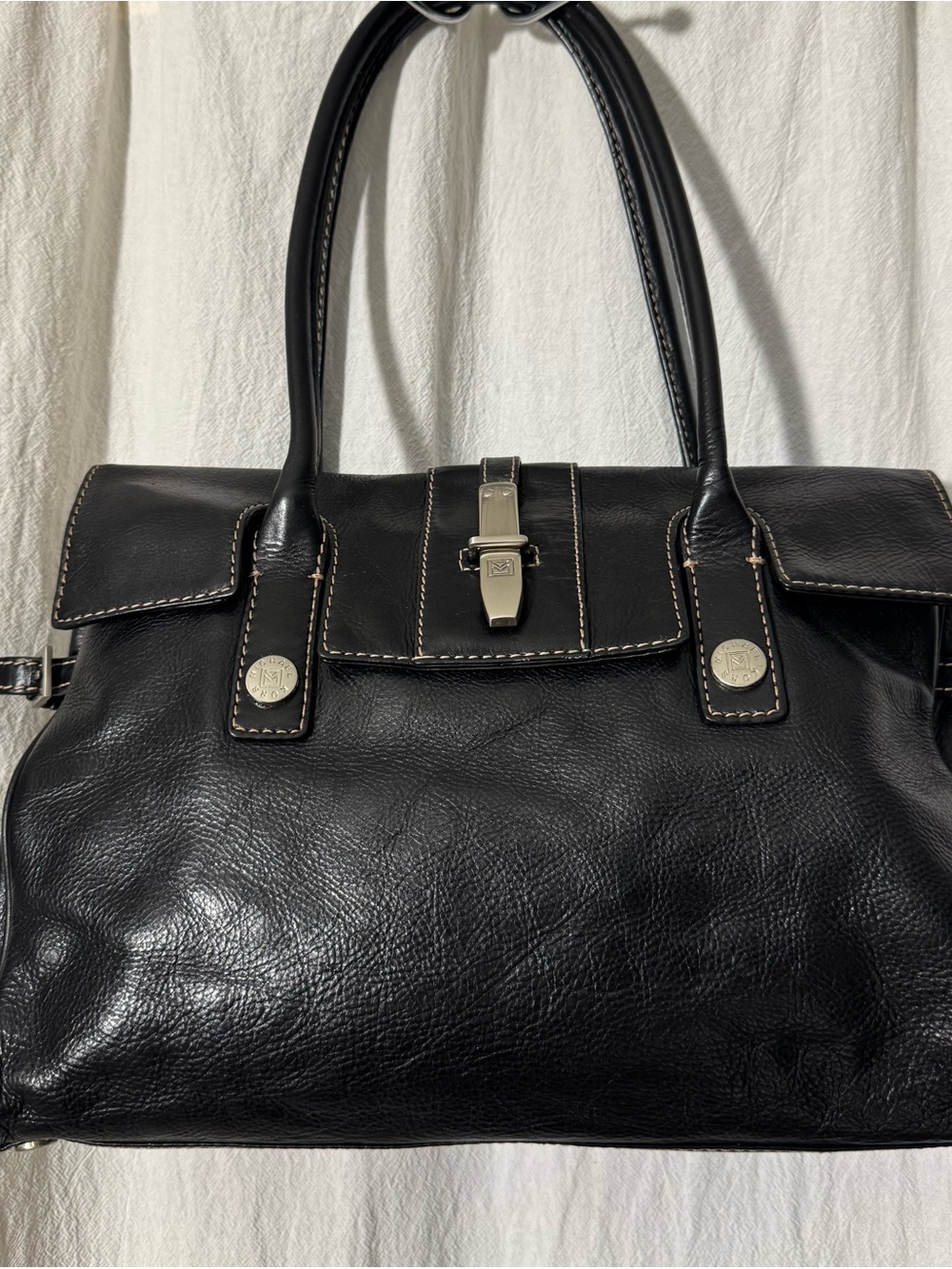 Vintage Michael Kors Leather Satchel Shoulder/Handbag black